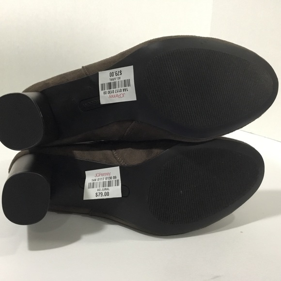 Andrew Geller Brown Paisley Ankle Boots Size 9 - Picture 5 of 8